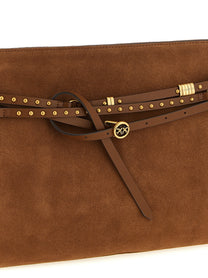 Pinko Belt Large Shoulder Bag Brown