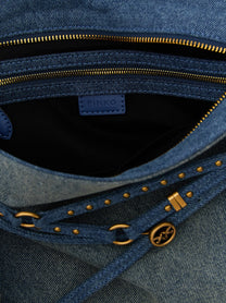 Pinko Belt Large Shoulder Bag Blue