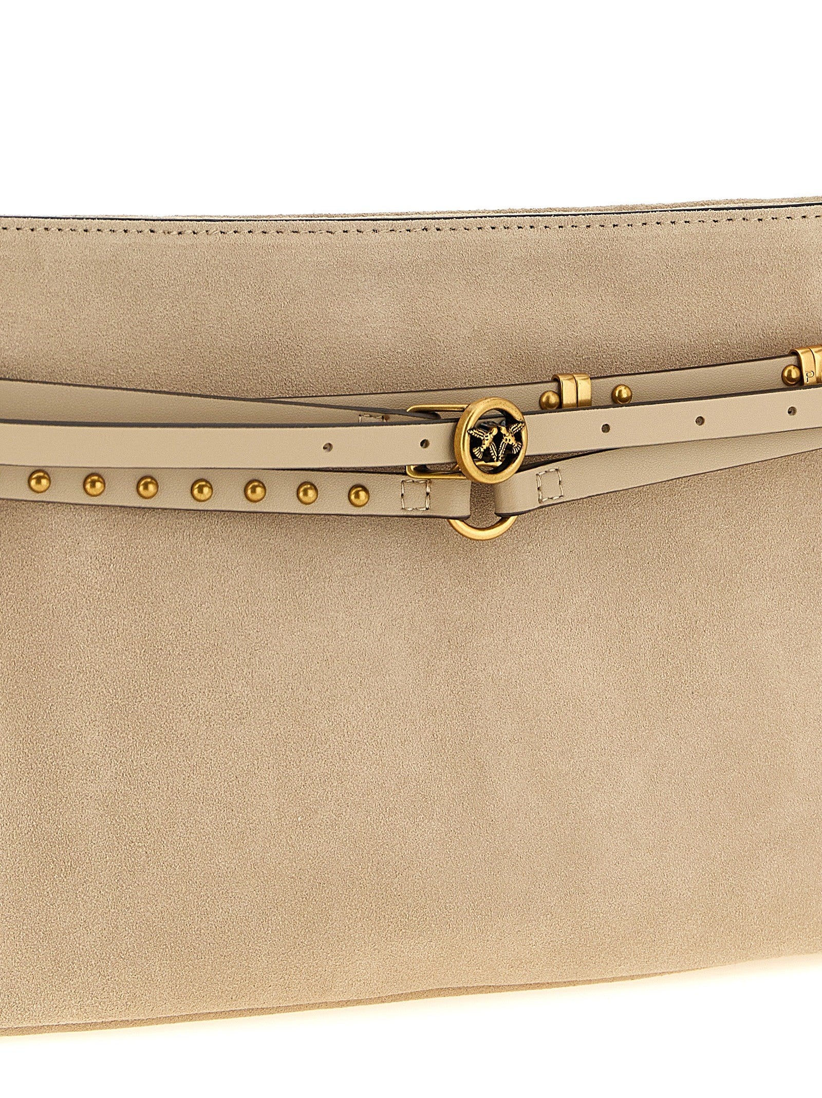 Pinko Belt Medium Shoulder Bag Beige