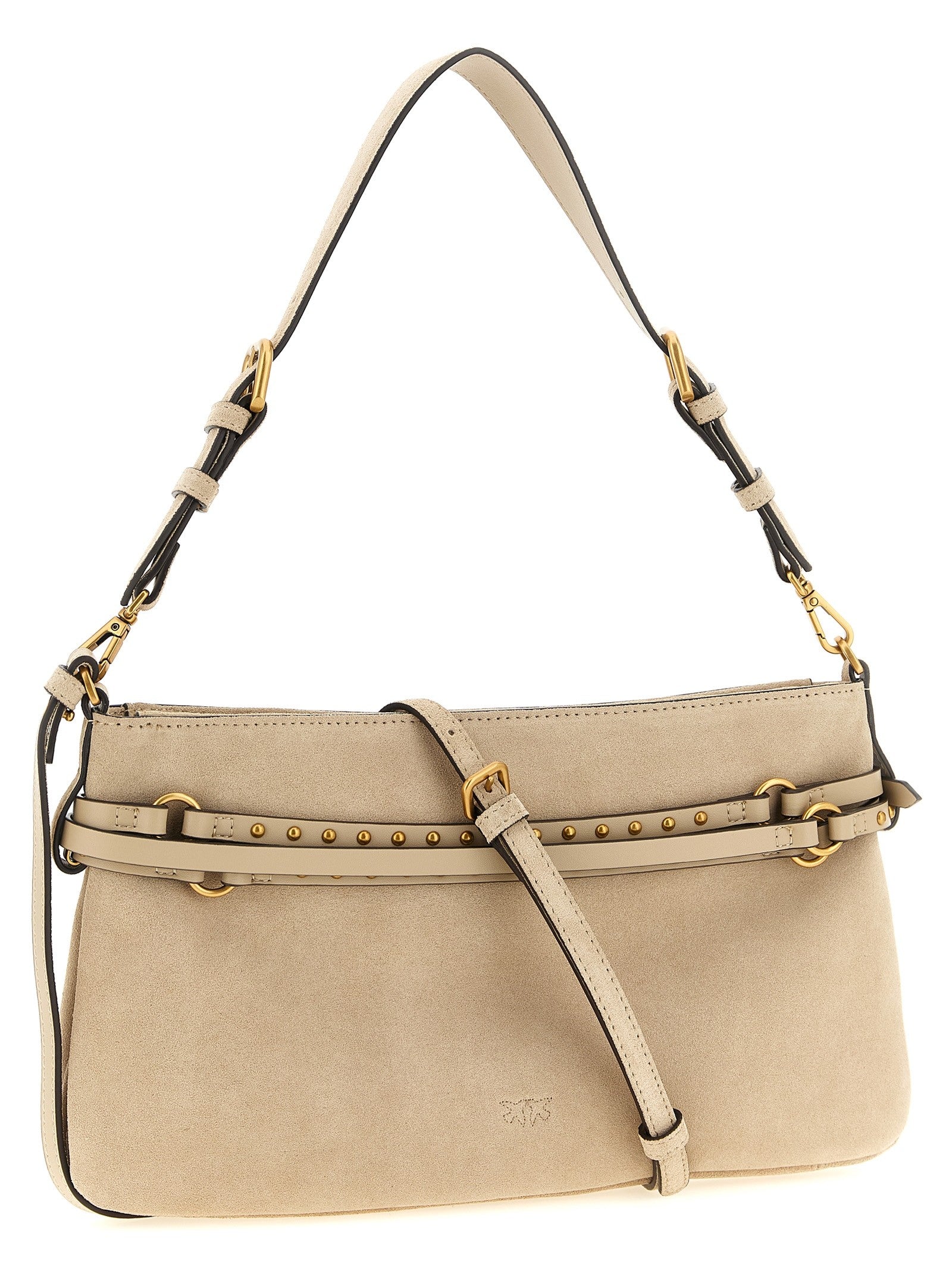 Pinko Belt Medium Shoulder Bag Beige