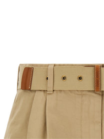 Miu Miu Belt Skirt Beige