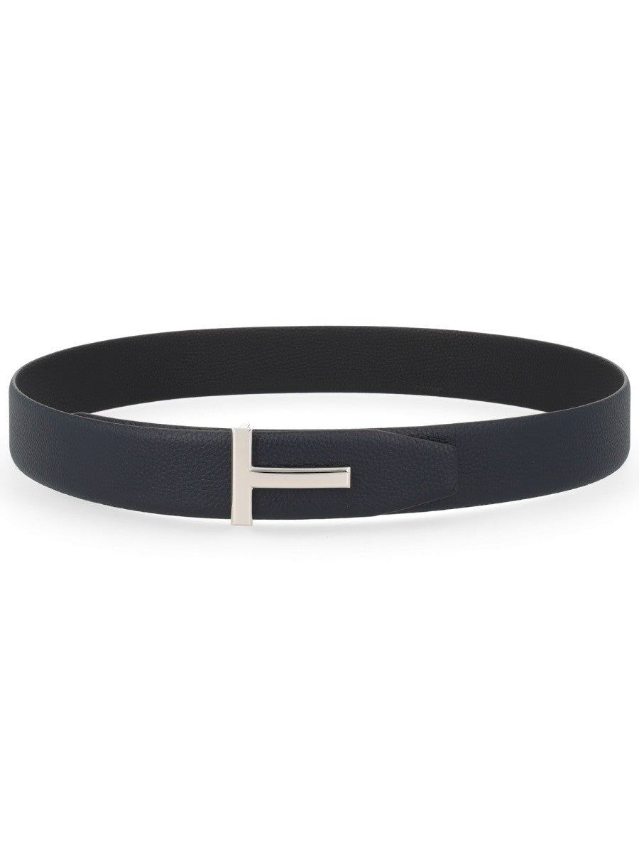Tom Ford Men's Cintura Con Fibbia Blue
