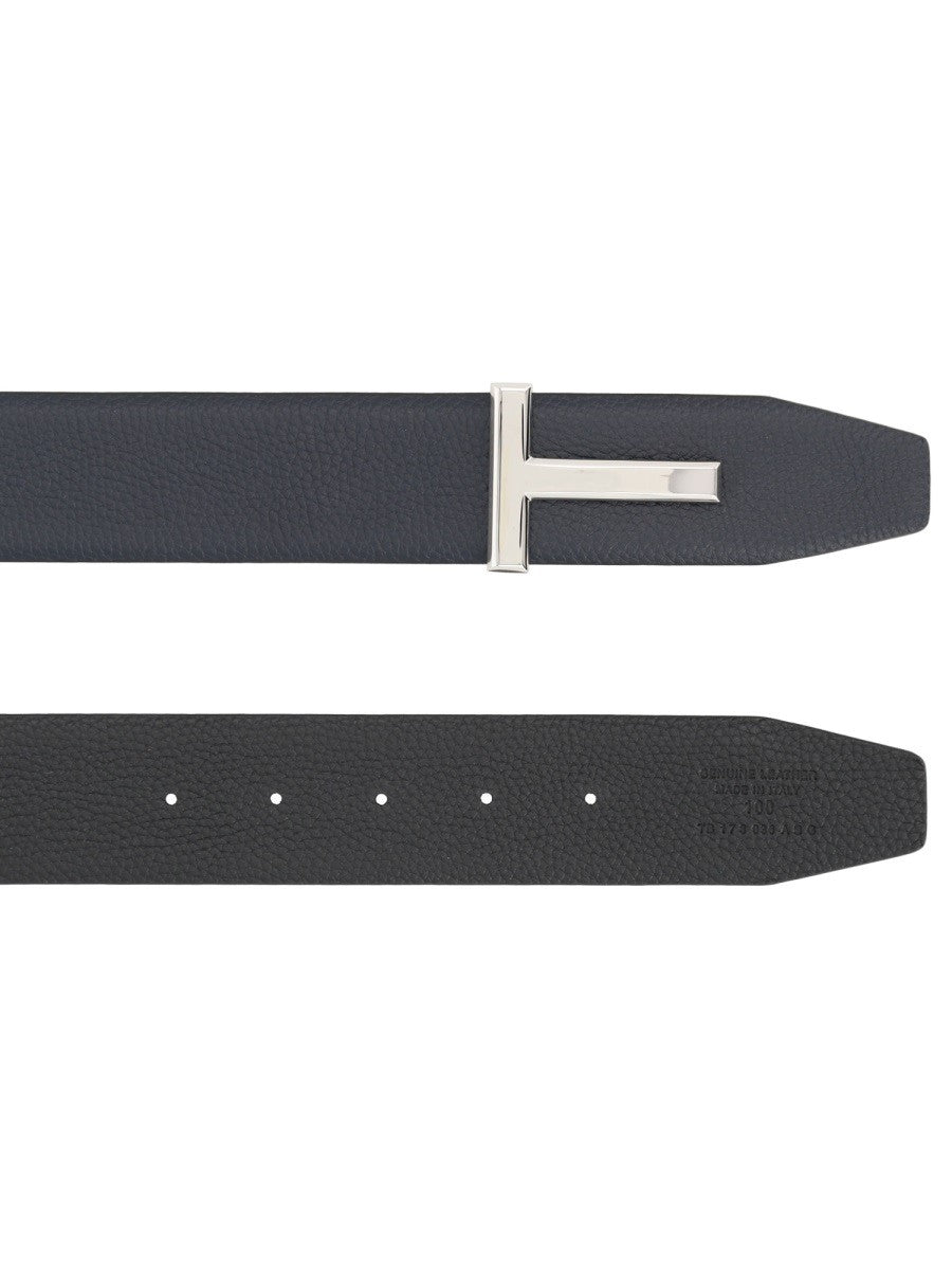 Tom Ford Men's Cintura Con Fibbia Blue