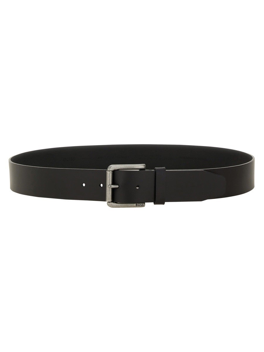 BOSS Men's Cintura Con Fibbia Black