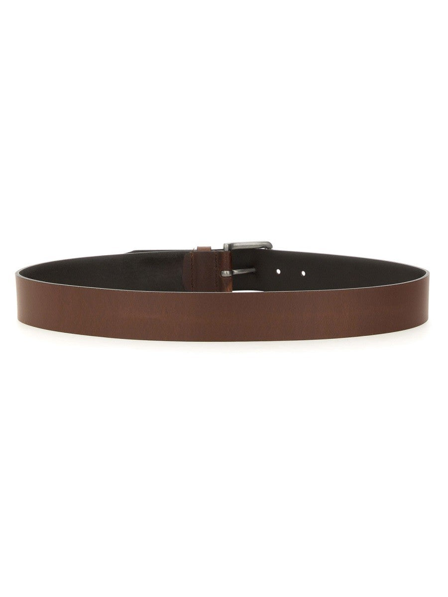 BOSS Men's Cintura Con Fibbia Brown