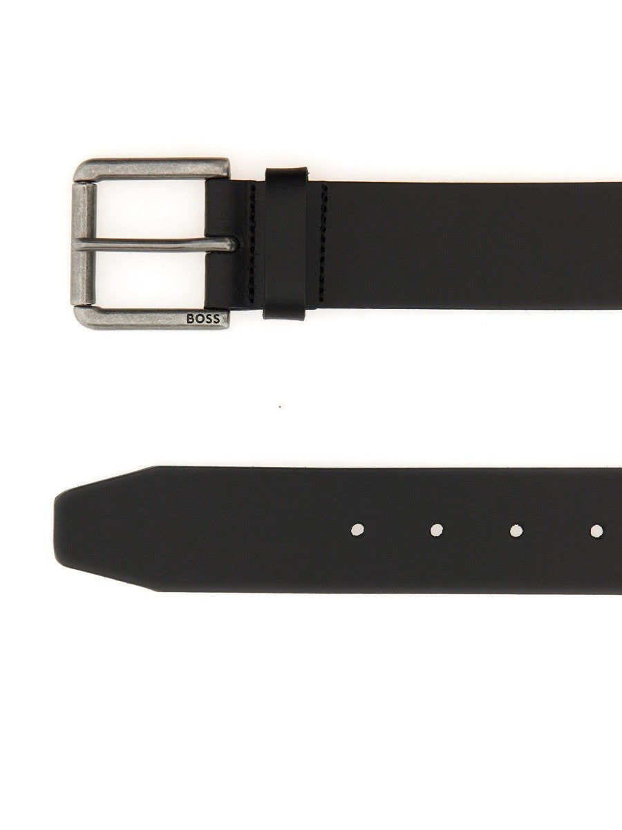 BOSS Men's Cintura Con Fibbia Black
