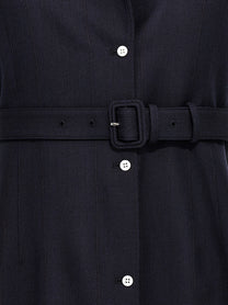 PRADA Belt Wool Vest Blue