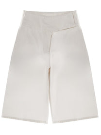 Ami Paris Women's Belted Bermuda Shorts White