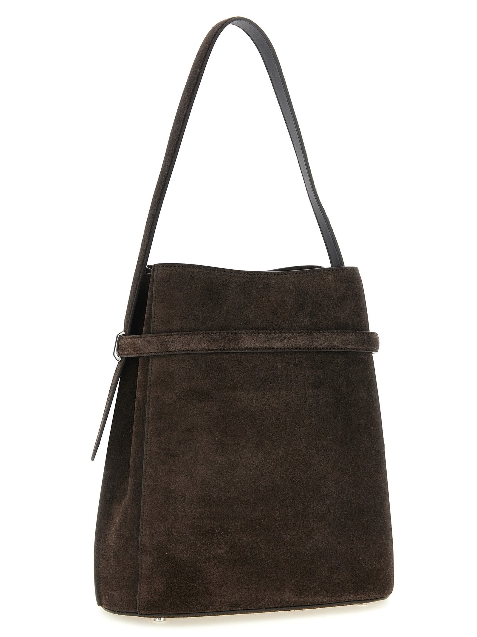 Toteme Women's Belted Bucket Shoulder Bag Brown