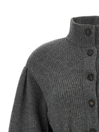 Brunello Cucinelli Belted Cardigan Grey, view 3