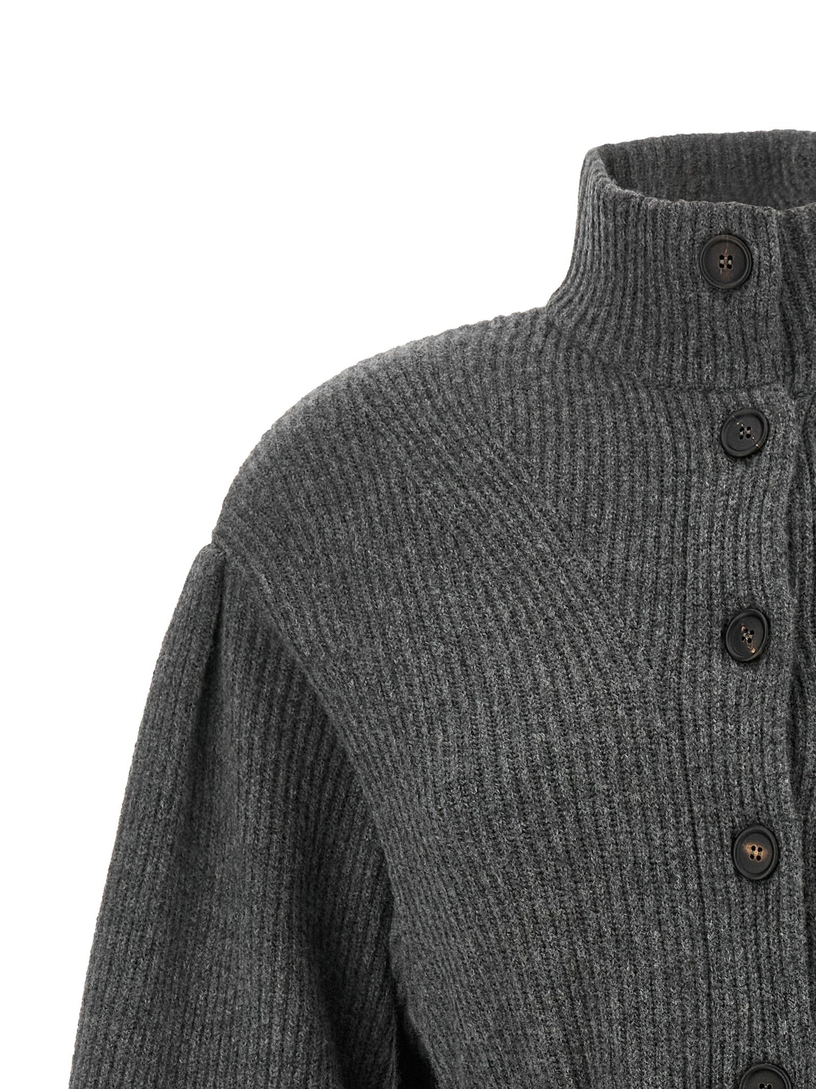 Brunello Cucinelli Belted Cardigan Grey