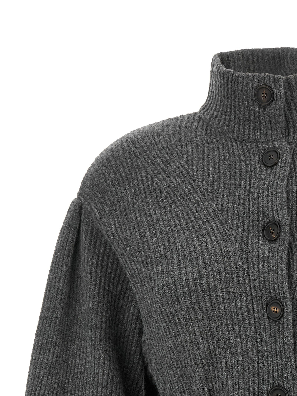 Brunello Cucinelli Belted Cardigan Grey, view 3