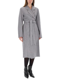 BOSS Women's Belted Coat Grey