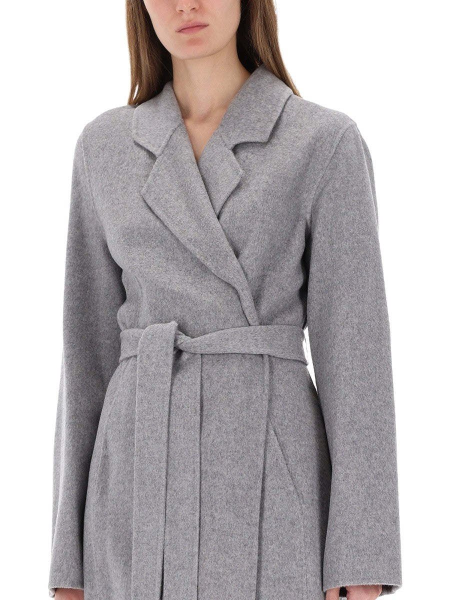 BOSS Women's Belted Coat Grey