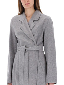 BOSS Women's Belted Coat Grey