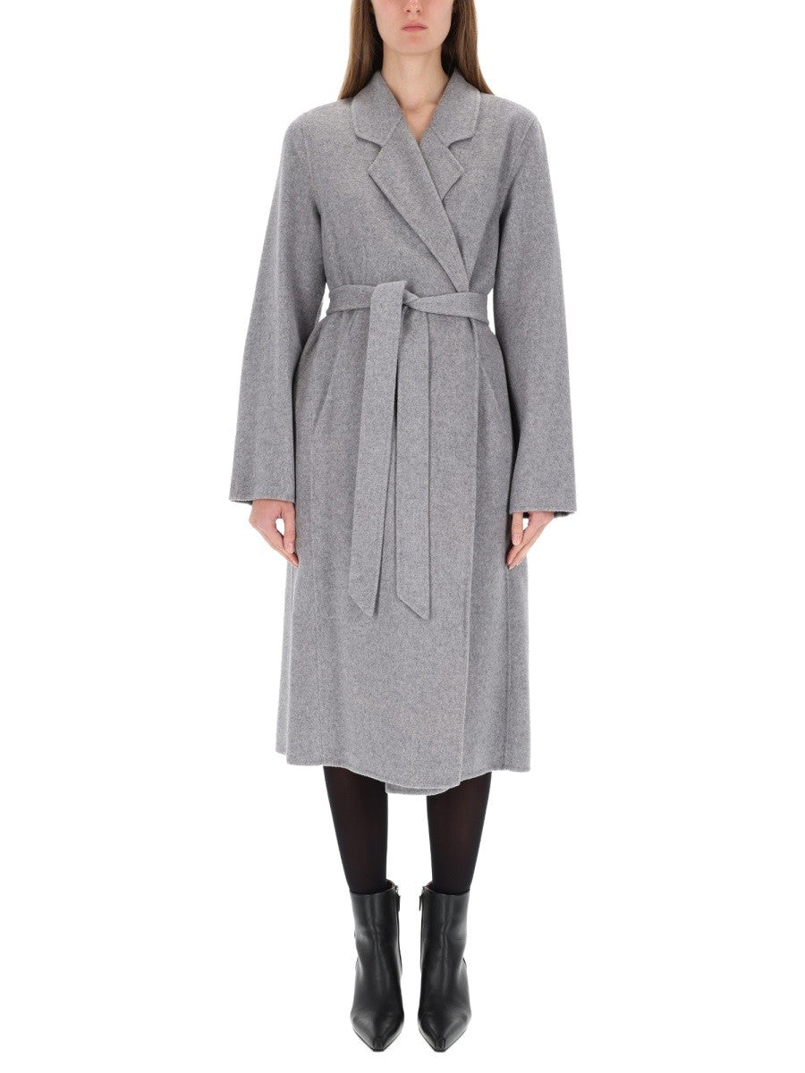 BOSS Women's Belted Coat Grey
