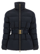 Elisabetta Franchi Belted Down Jacket Black, view 2