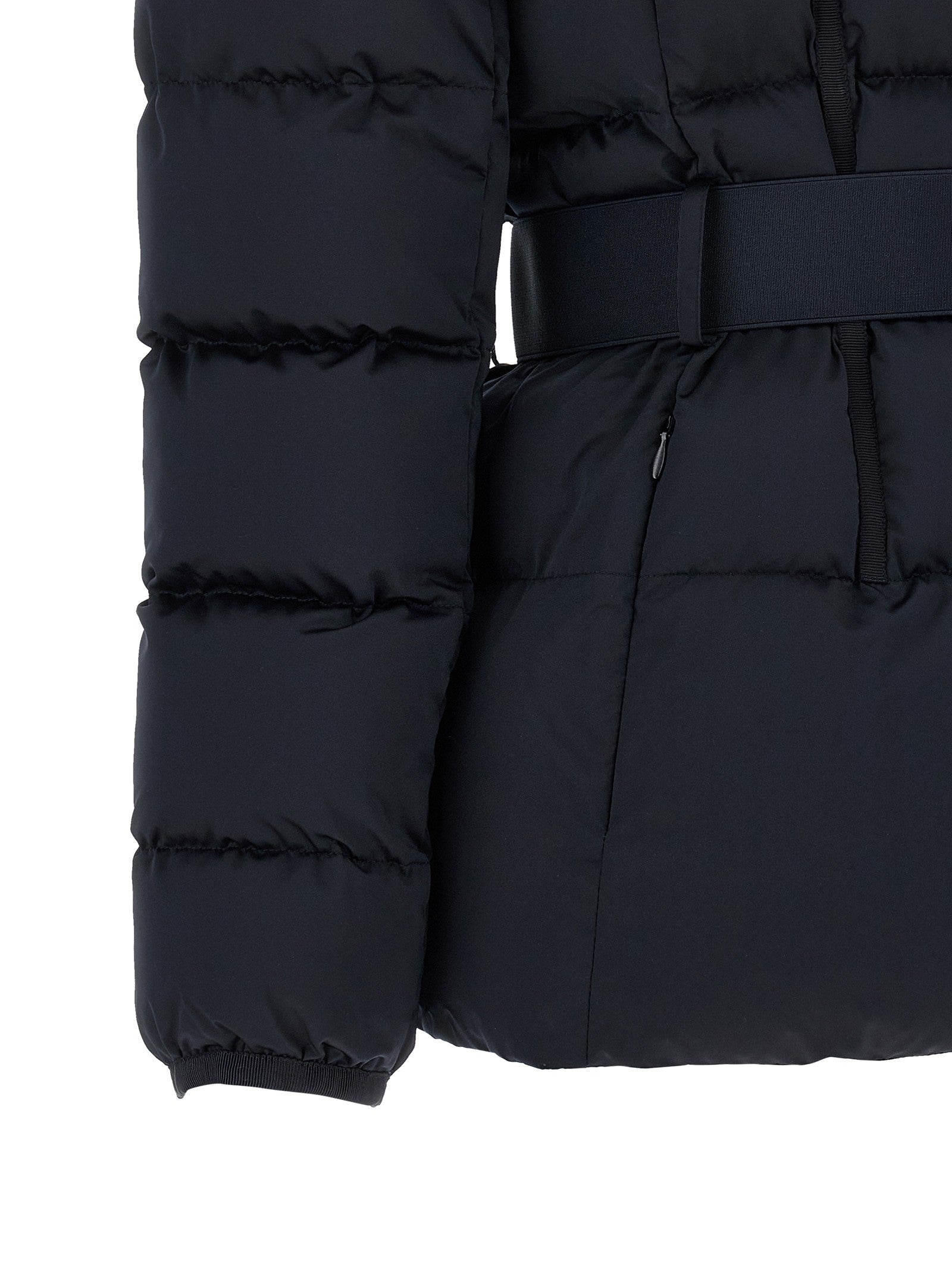 Elisabetta Franchi Belted Down Jacket Black