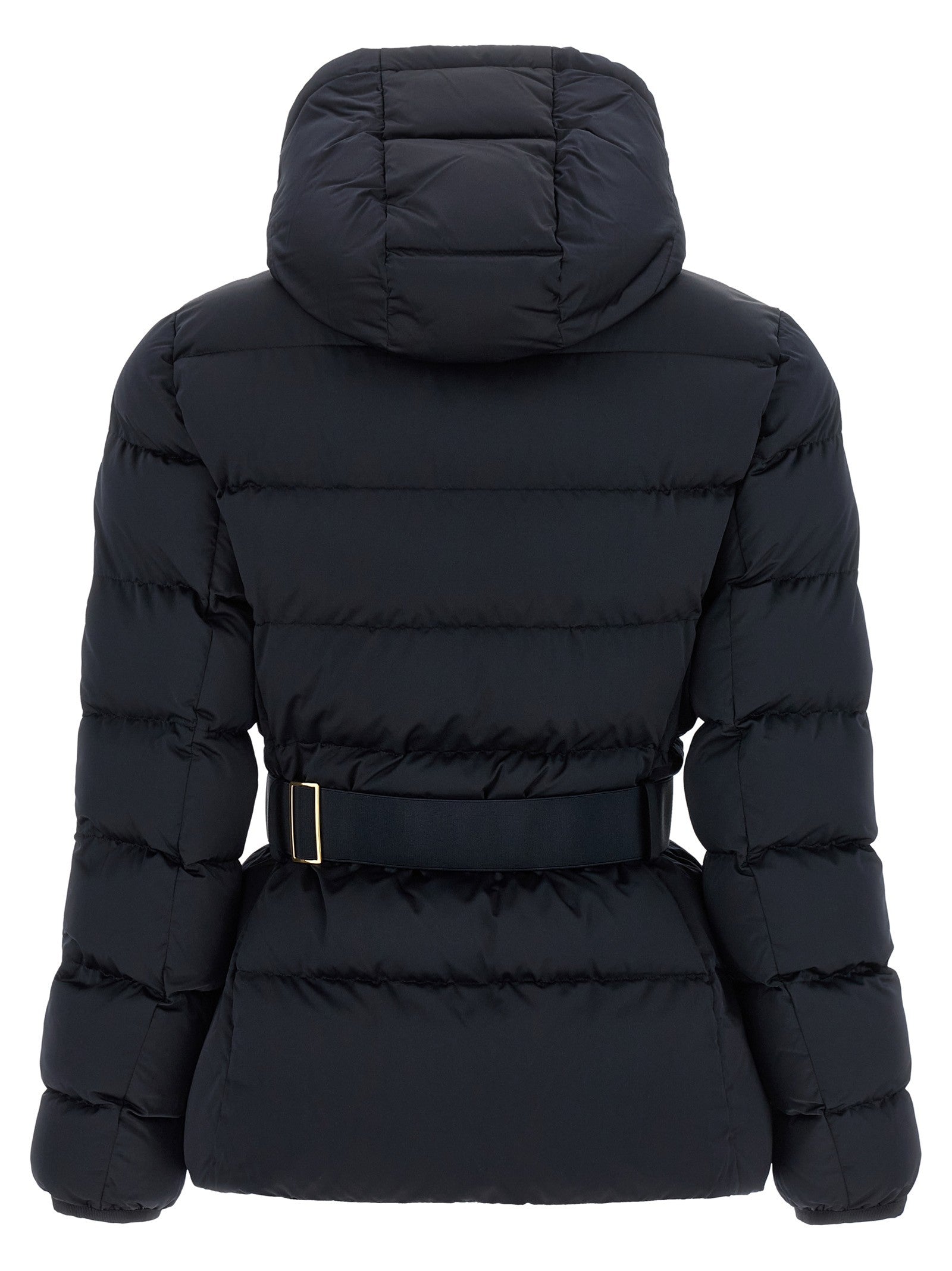 Elisabetta Franchi Belted Down Jacket Black