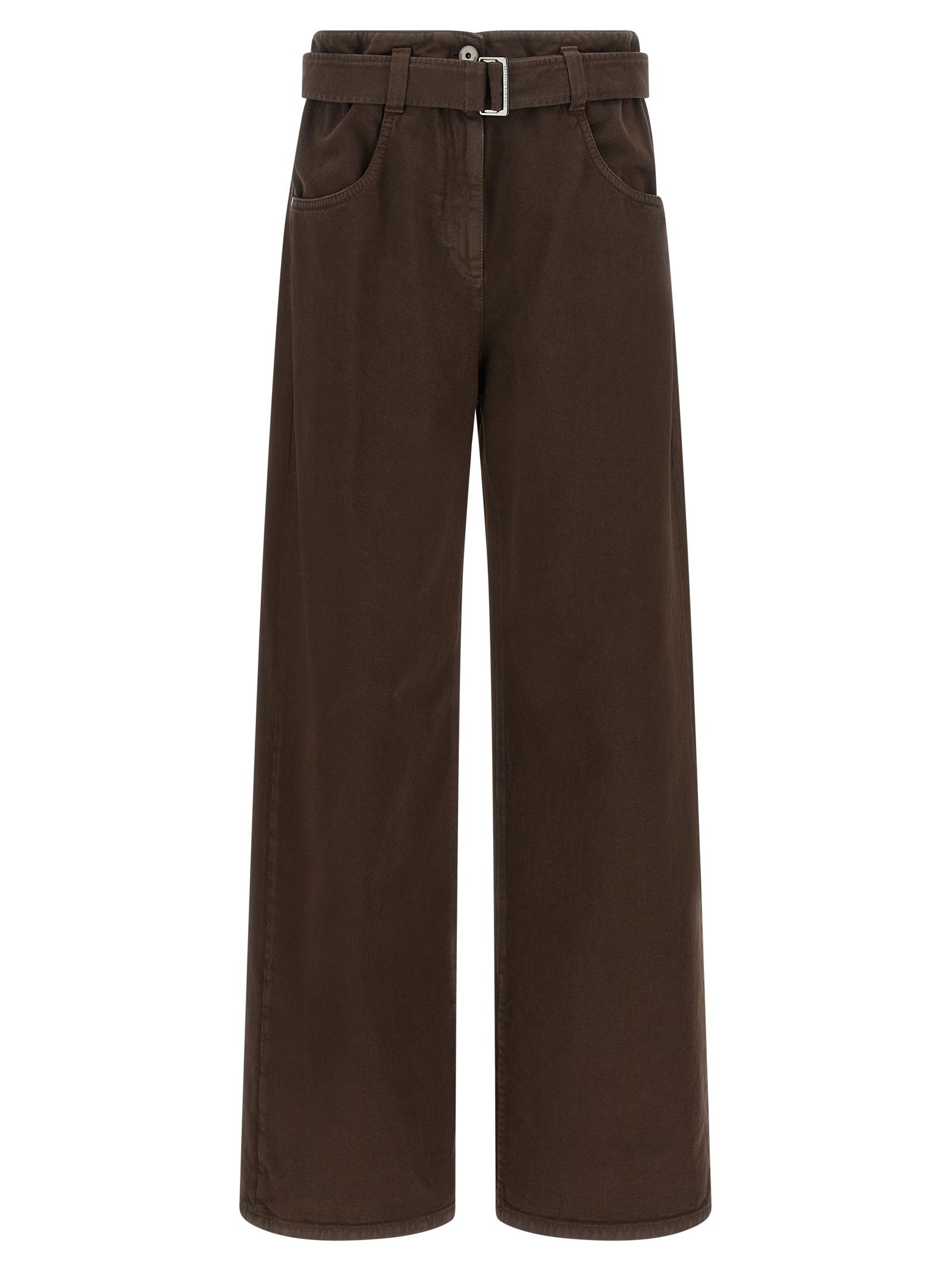 Brunello Cucinelli Belted Jeans Brown