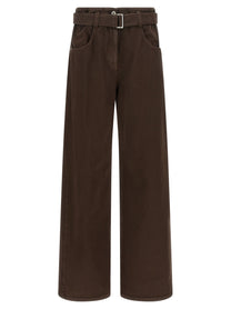 Brunello Cucinelli Belted Jeans Brown