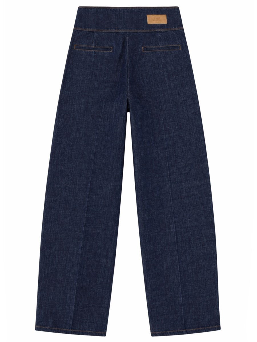 Ami Paris Women's Belted Jeans Blue