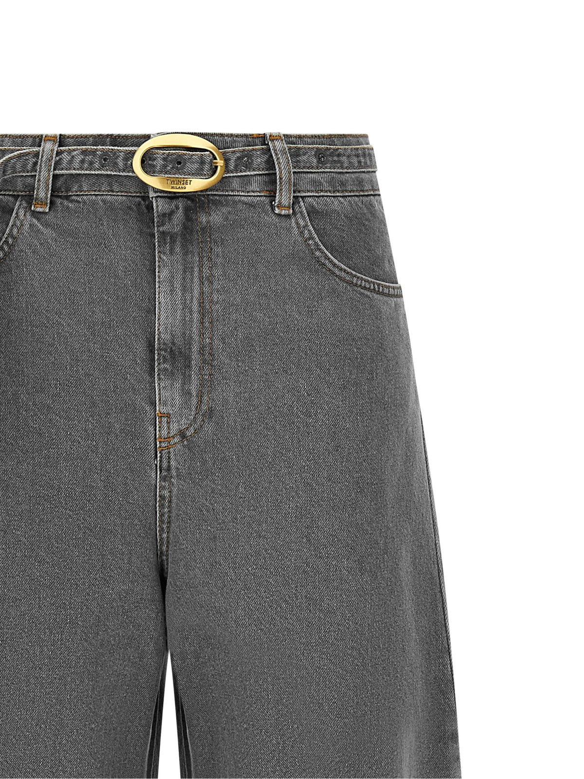 TWINSET Belted Jeans Grey, view 3