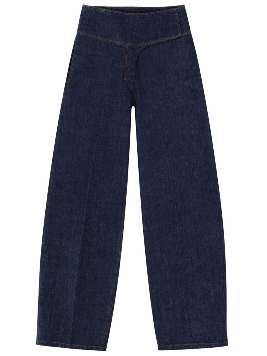 Ami Paris Women's Belted Jeans Blue