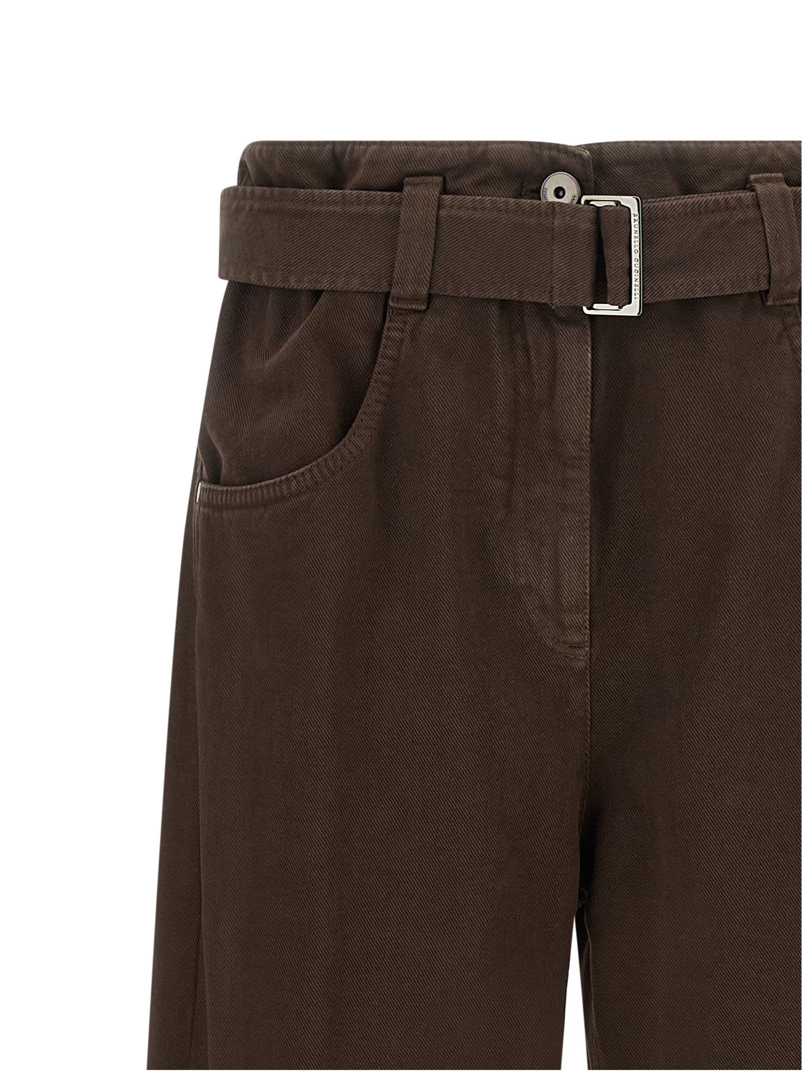 Brunello Cucinelli Belted Jeans Brown