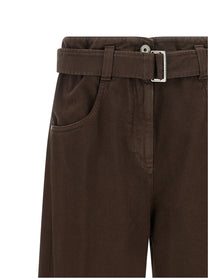 Brunello Cucinelli Belted Jeans Brown