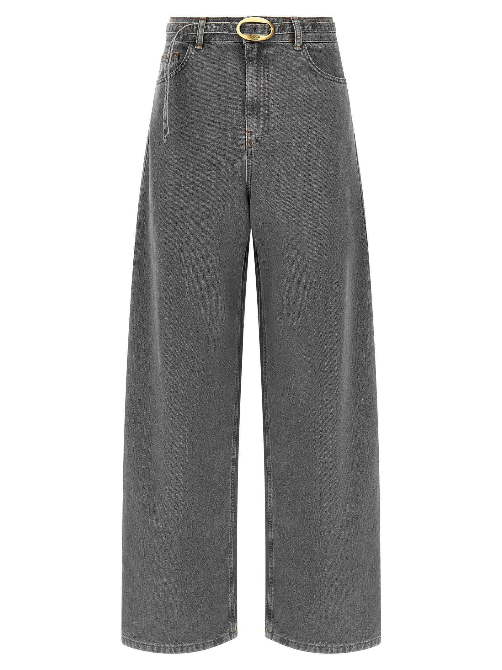 TWINSET Belted Jeans Grey
