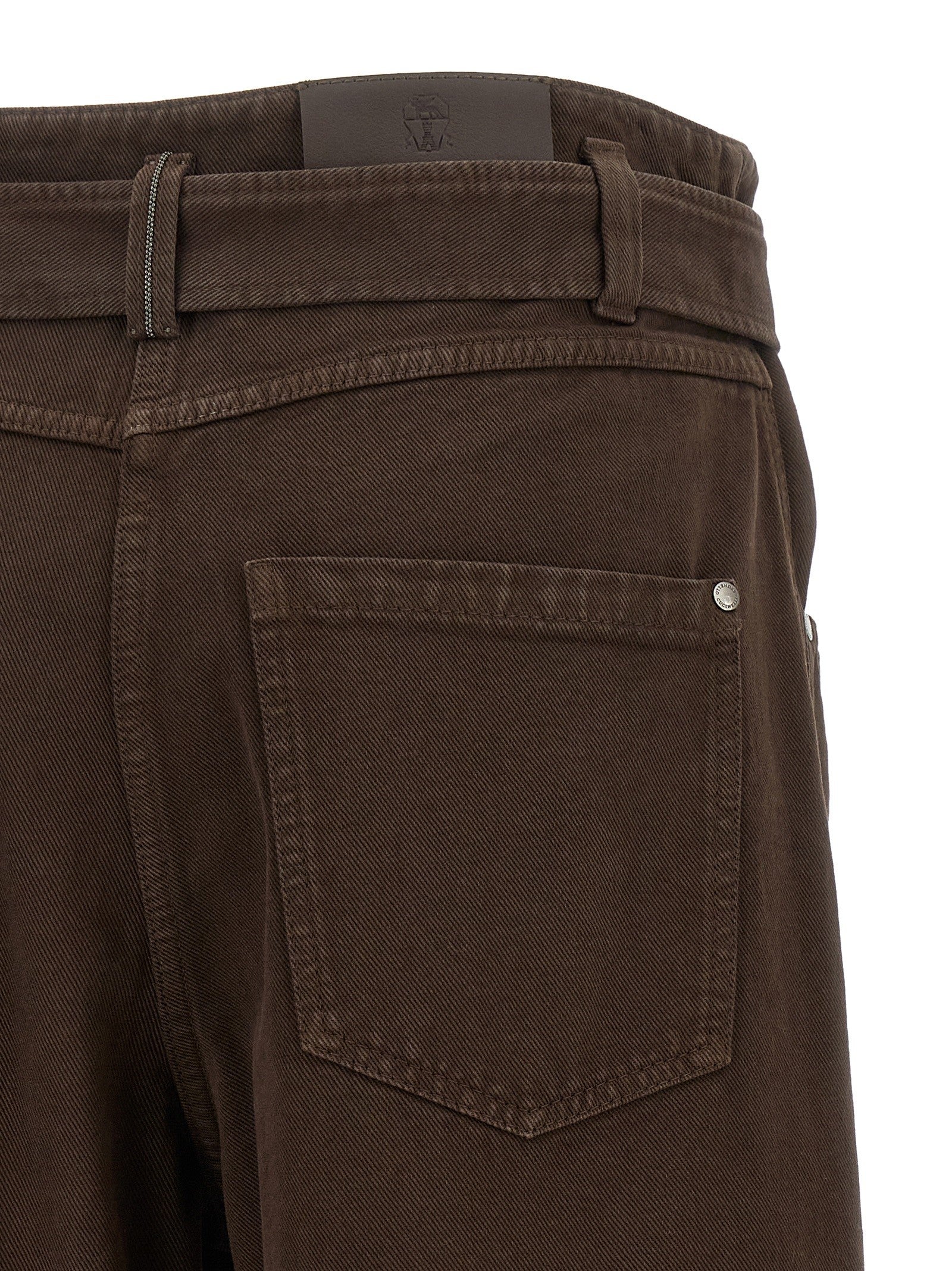 Brunello Cucinelli Belted Jeans Brown