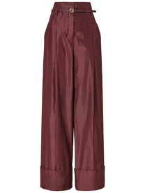 Fendi Women's Belted Pants Red