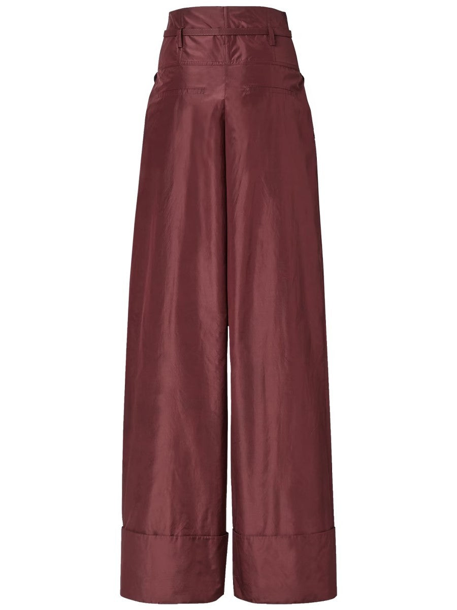 Fendi Women's Belted Pants Red