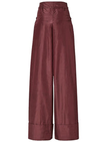 Fendi Women's Belted Pants Red