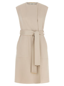 Agnona Belted Vest Beige