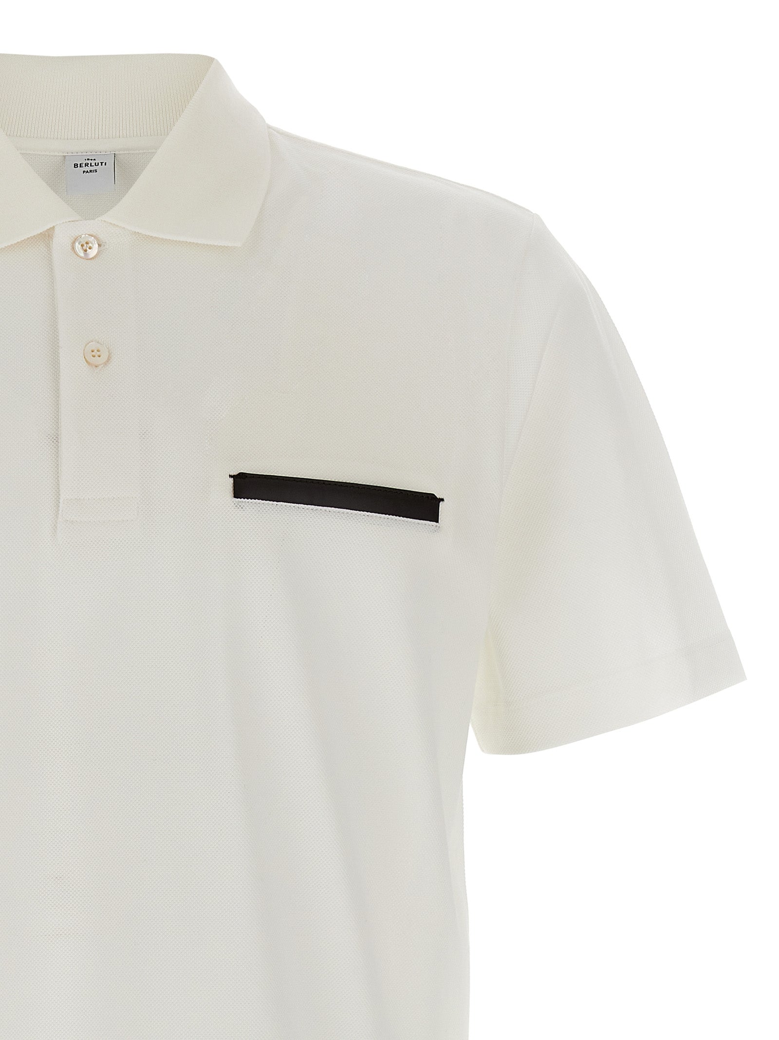 BERLUTI - BERLUTI - ’Leather Tab’ polo shirt - Men’s Tops