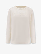 Max Mara Women's Berma Cotton and Silk Sweatshirt White