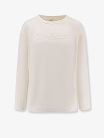 Max Mara Women's Berma Cotton and Silk Sweatshirt White