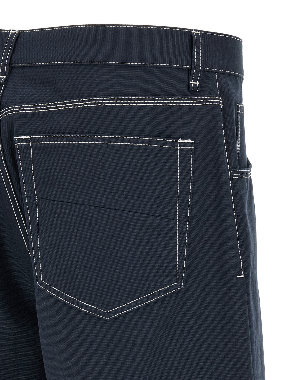 Fendi Bermuda Cargo Canvas Shorts Blue, view 4
