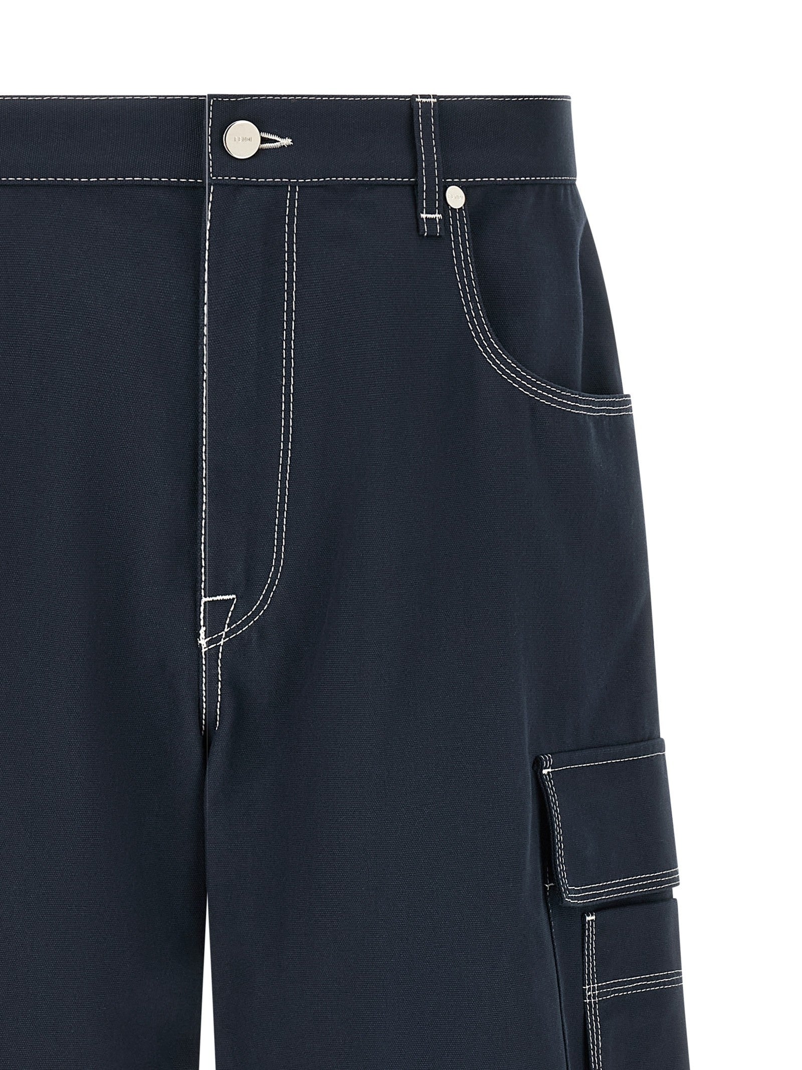 Fendi Bermuda Cargo Canvas Shorts Blue