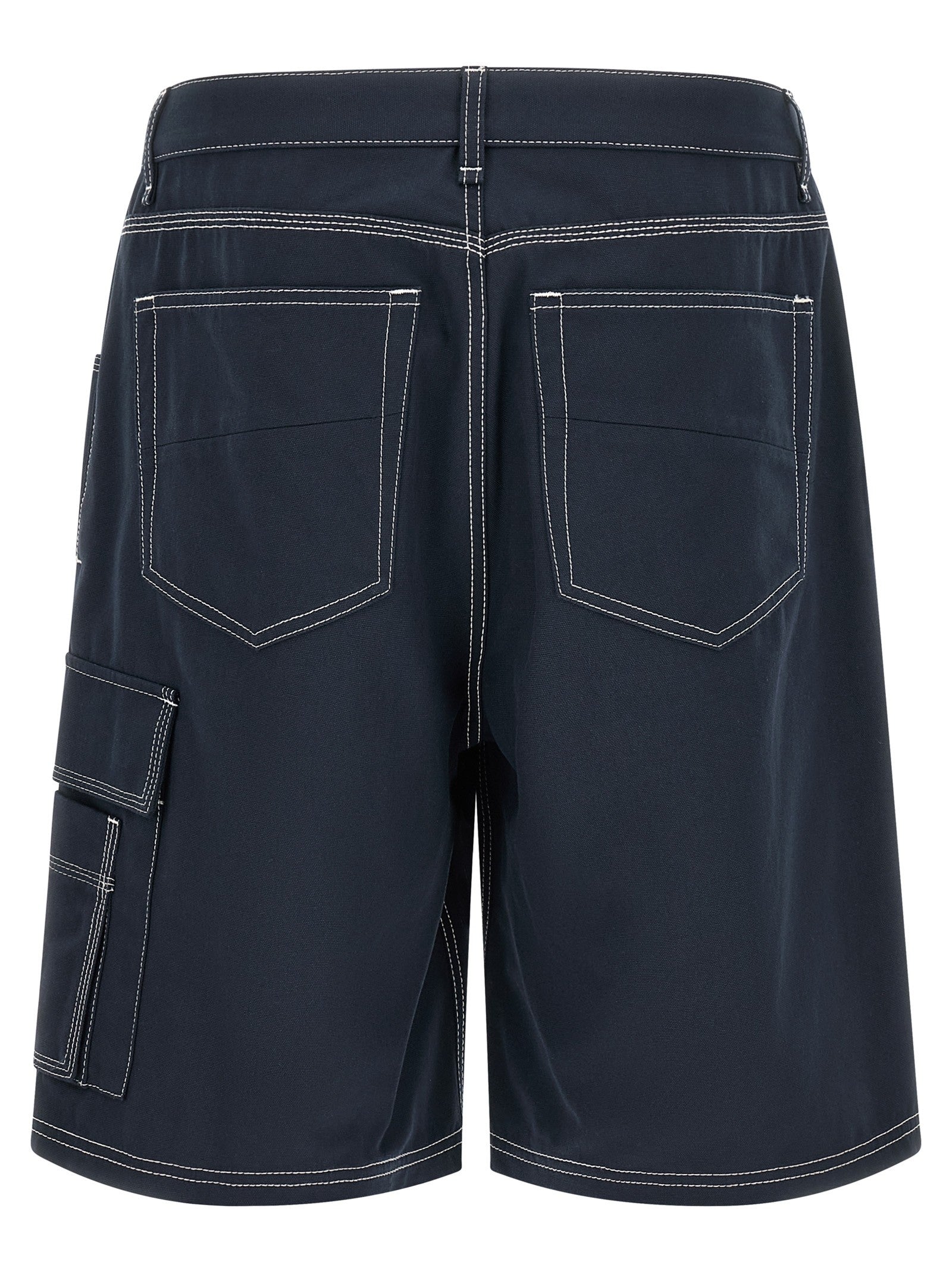 Fendi Bermuda Cargo Canvas Shorts Blue