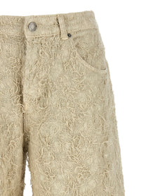 Haikure Bermuda Shorts Becky Fur Denim Beige