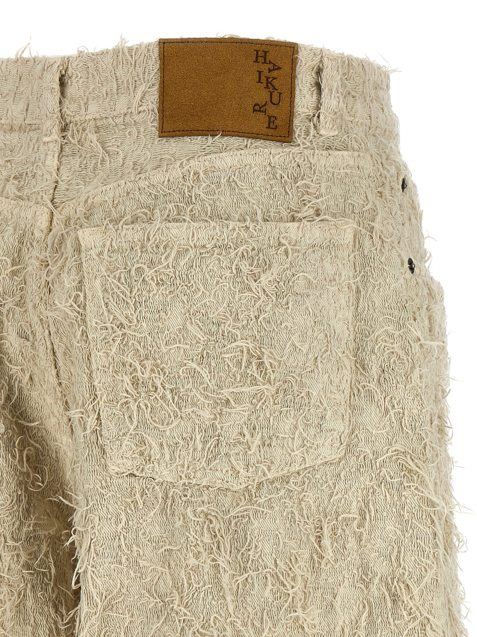 Haikure Bermuda Shorts Becky Fur Denim Beige