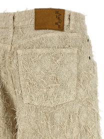 Haikure Bermuda Shorts Becky Fur Denim Beige