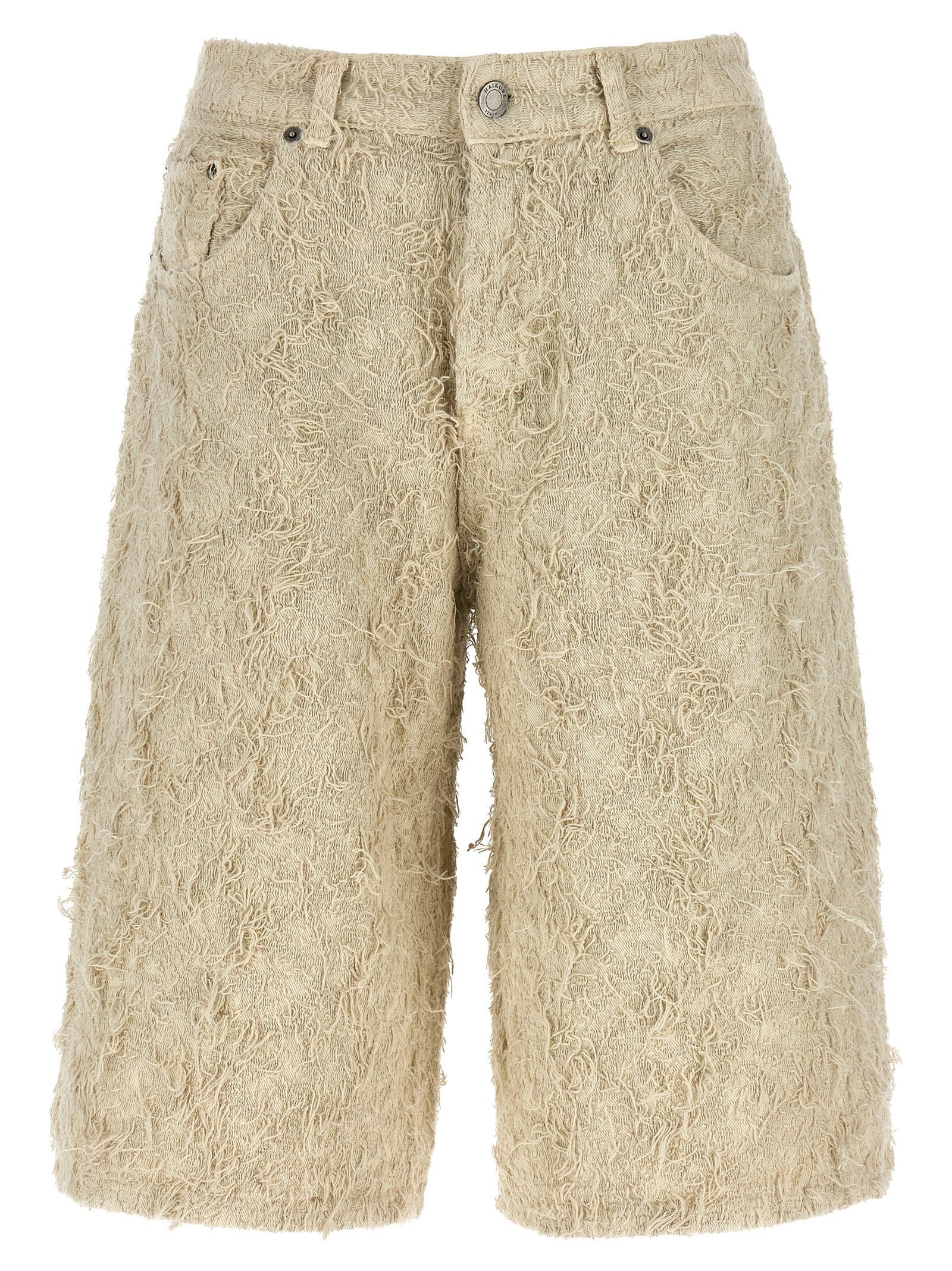 Haikure Bermuda Shorts Becky Fur Denim Beige