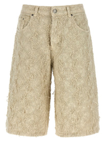 Haikure Bermuda Shorts Becky Fur Denim Beige