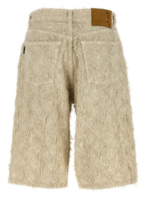 Haikure Bermuda Shorts Becky Fur Denim Beige