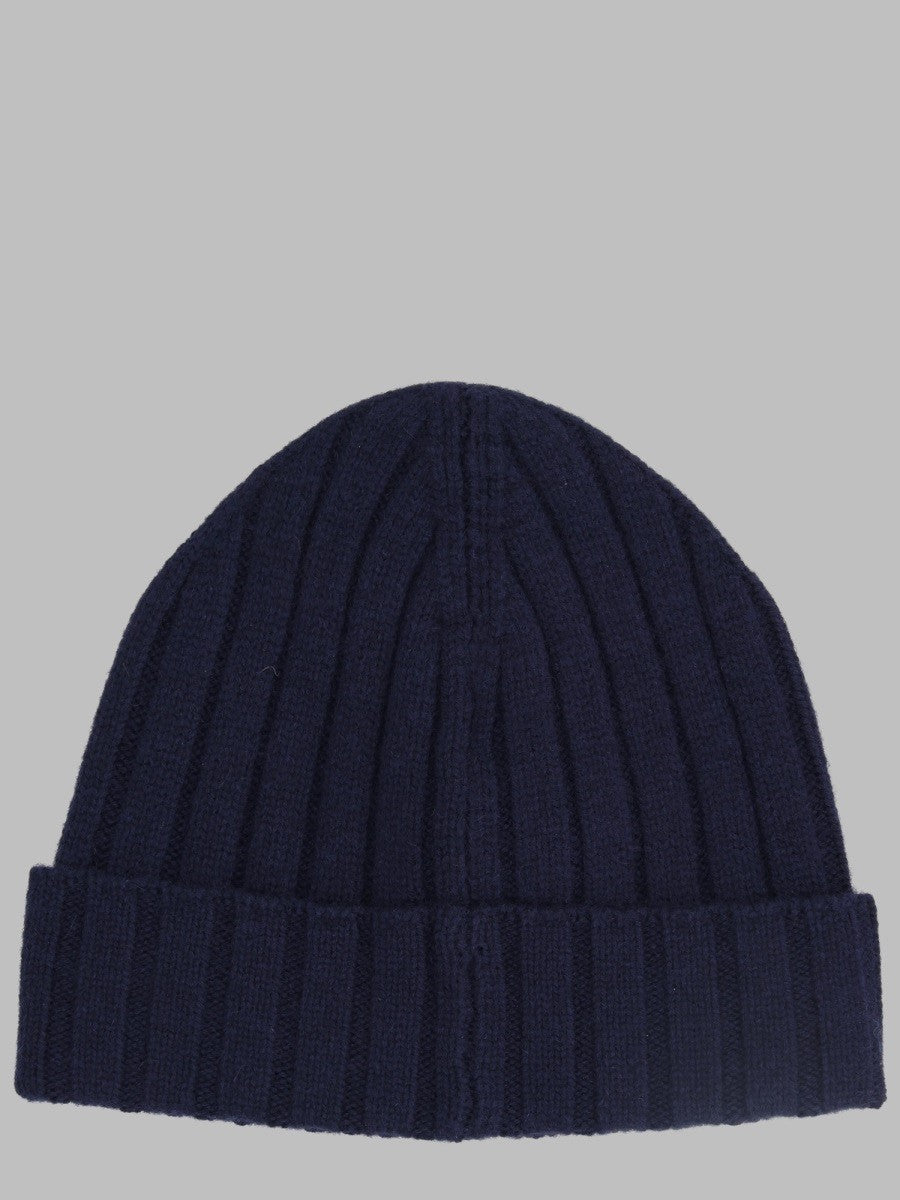 Emporio Armani Men's Berretto Coste Con Risvolto Ripiegato Blue