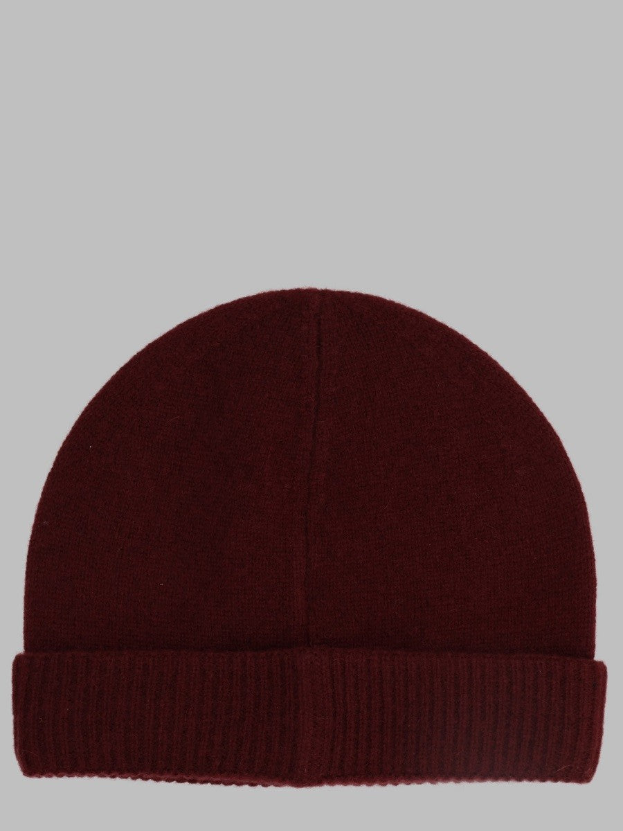 Emporio Armani Men's Berretto Con Bordo Coste Red